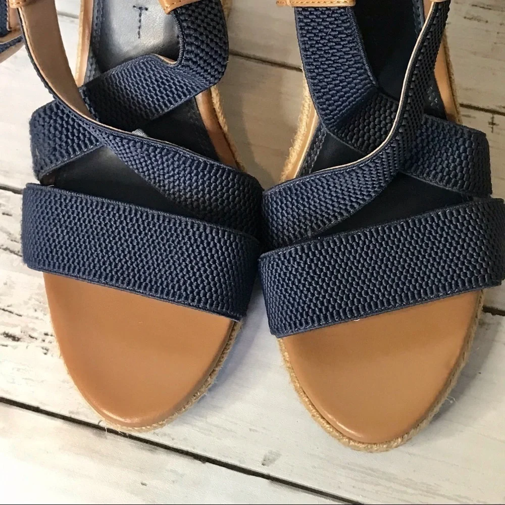 Banana Republic Navy Tecla Espadrille Wedge Sandal